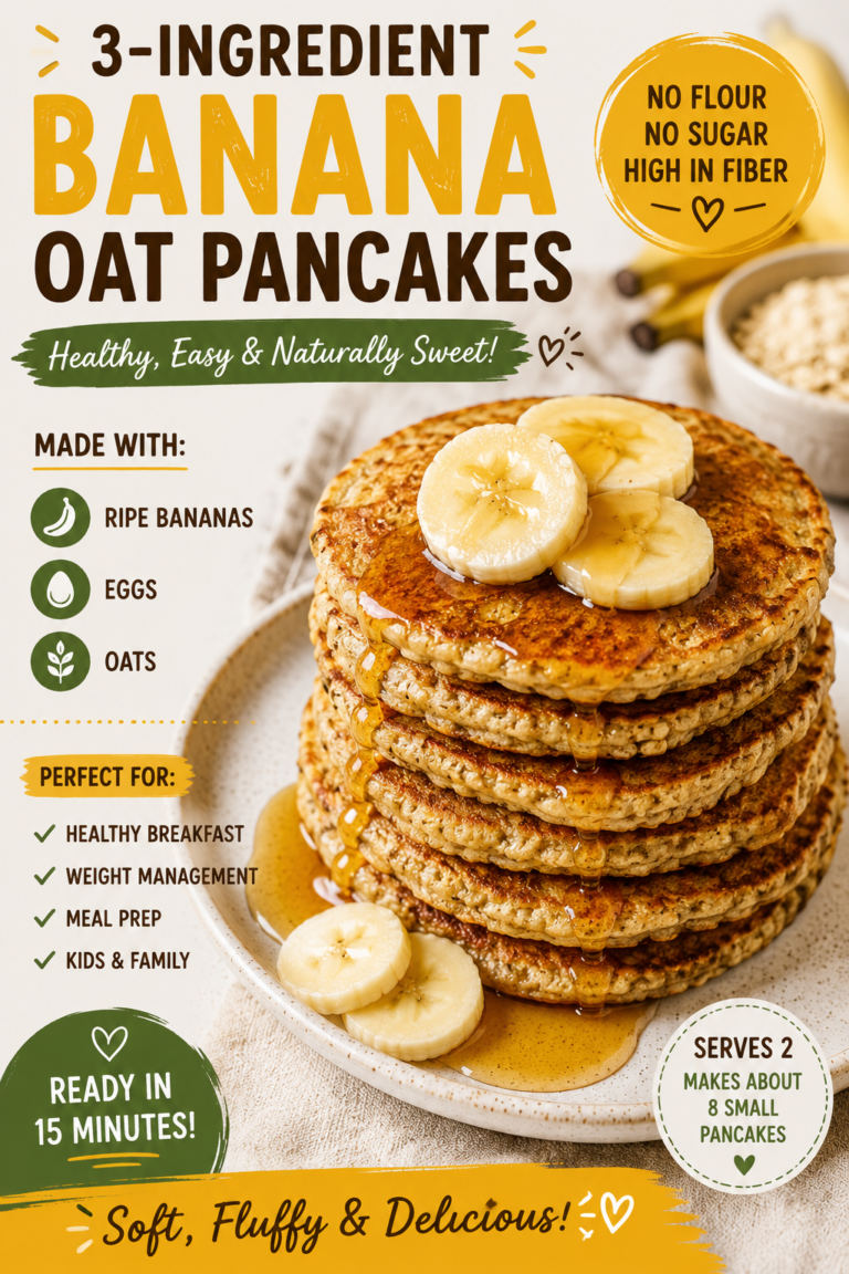 Banana Oatmeal Pancakes