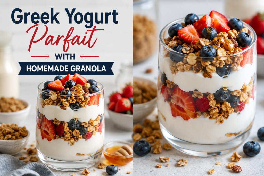 Greek Yogurt Parfait with Homemade Granola