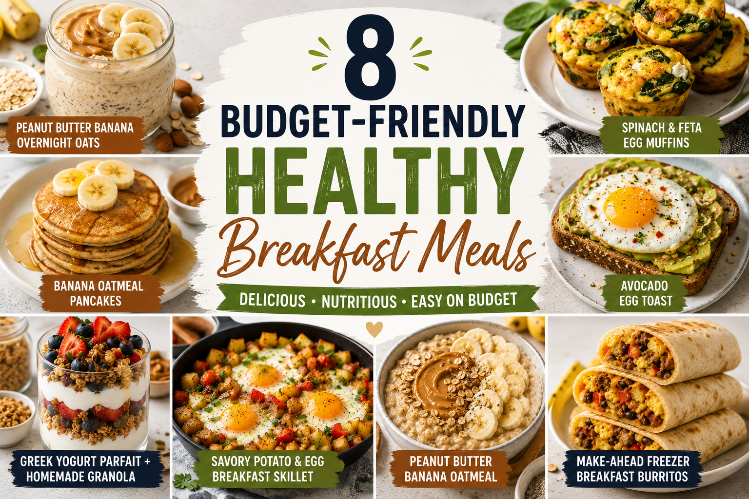 8 Budget-Friendly Healthy Breakfast meals