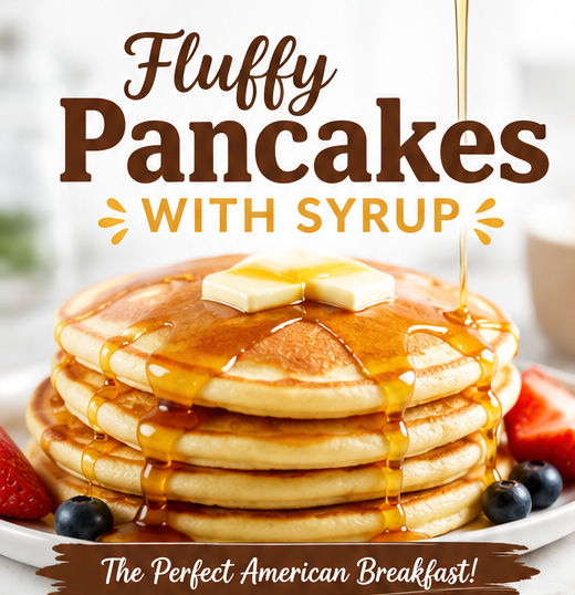 Fluffy Pancakes with Syrup Recipe